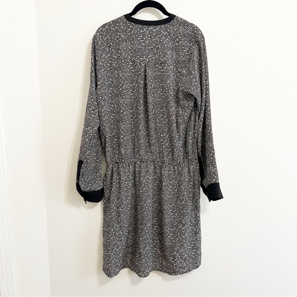 Vince Tunic Monochrome Long Sleeve Dress Size Small - Picture 4 of 11